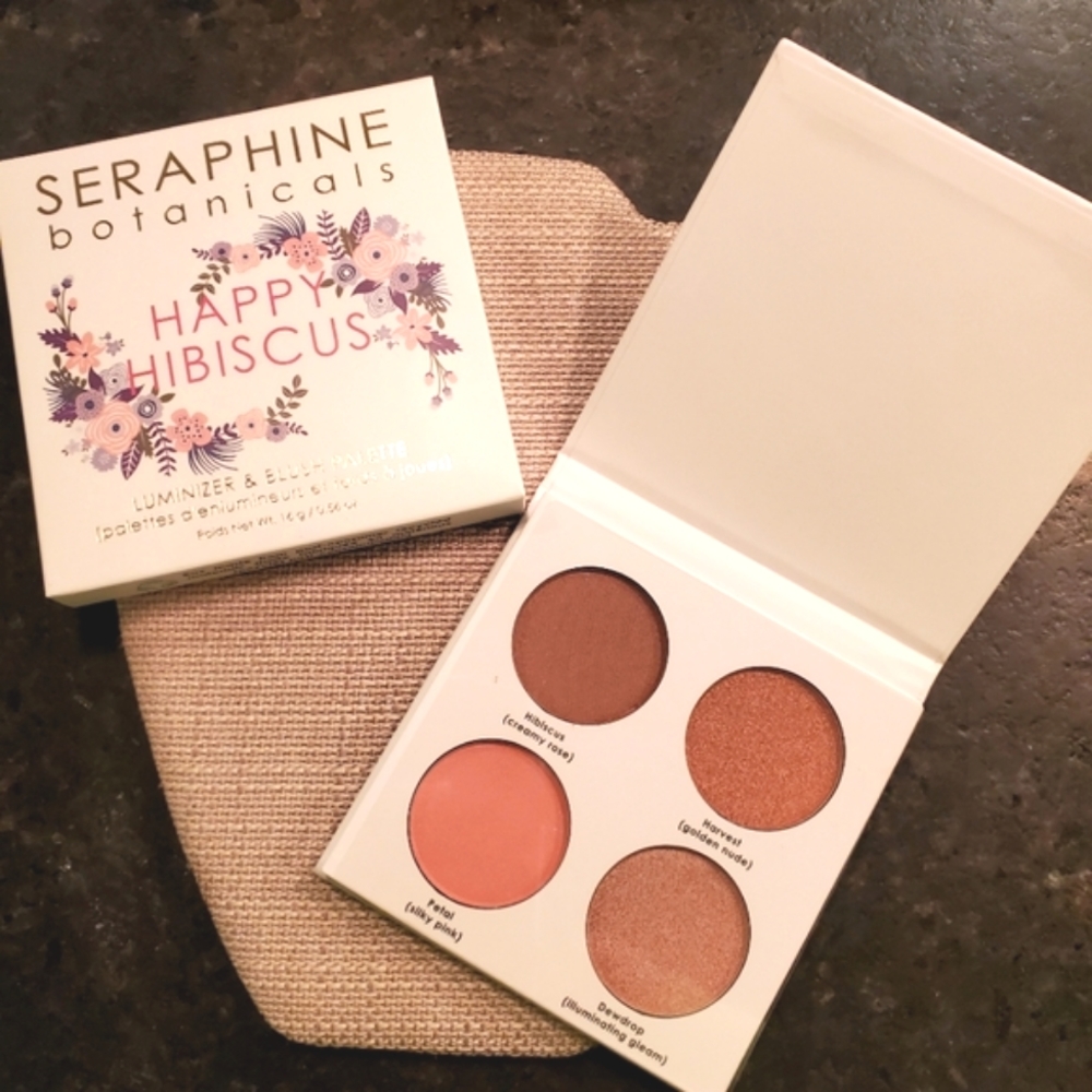 Seraphine Botanicals Happy Hibiscus Luminizer and Blush Palette